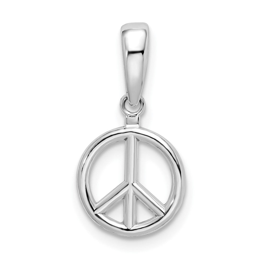 Sterling Silver Polished Peace Symbol Pendant