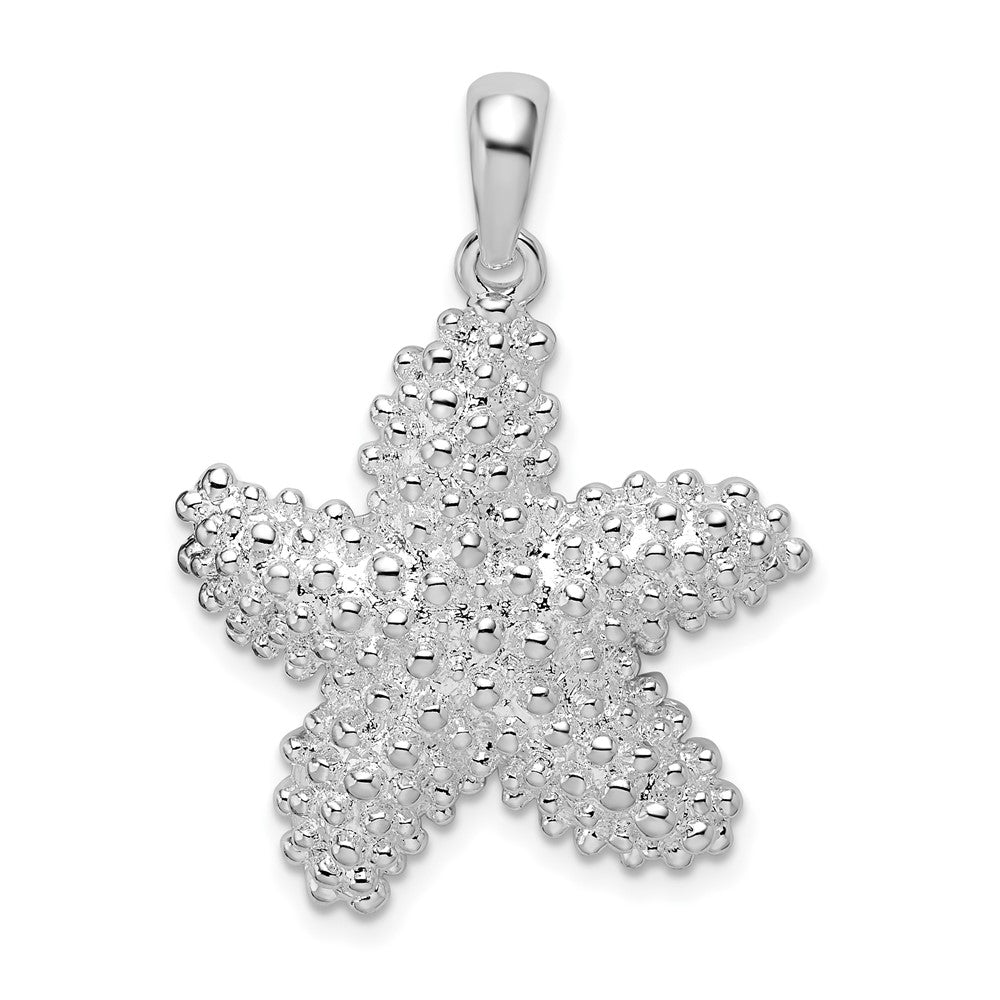 Sterling Silver Polished/Textured Starfish Pendant