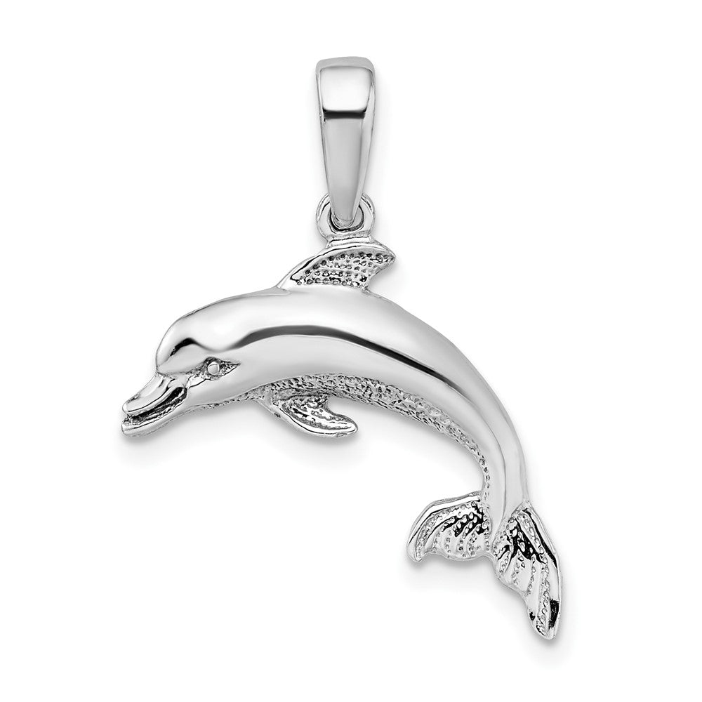 Sterling Silver Polished Dolphin Pendant