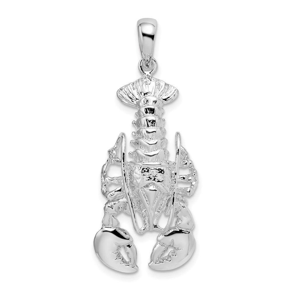 Sterling Silver Polished Moveable Lobster Pendant
