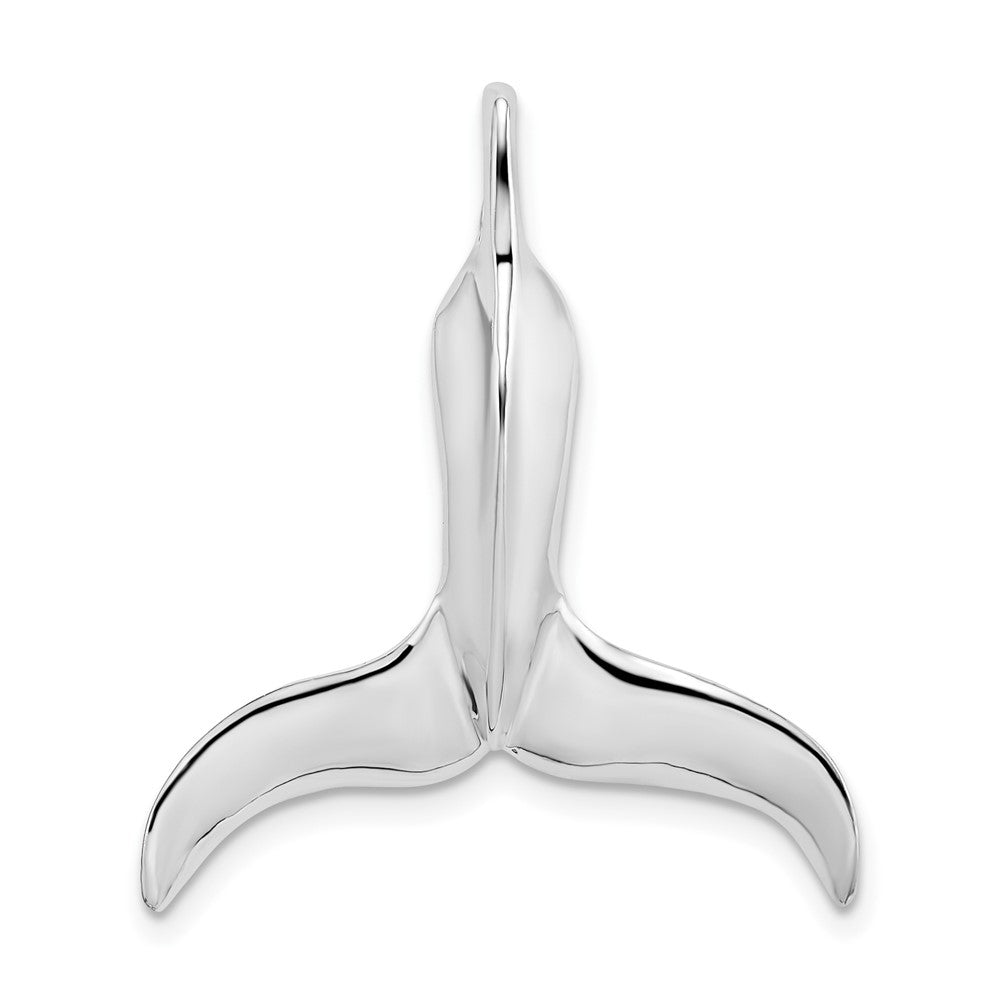 Sterling Silver Polished 3D Whale Tail Pendant