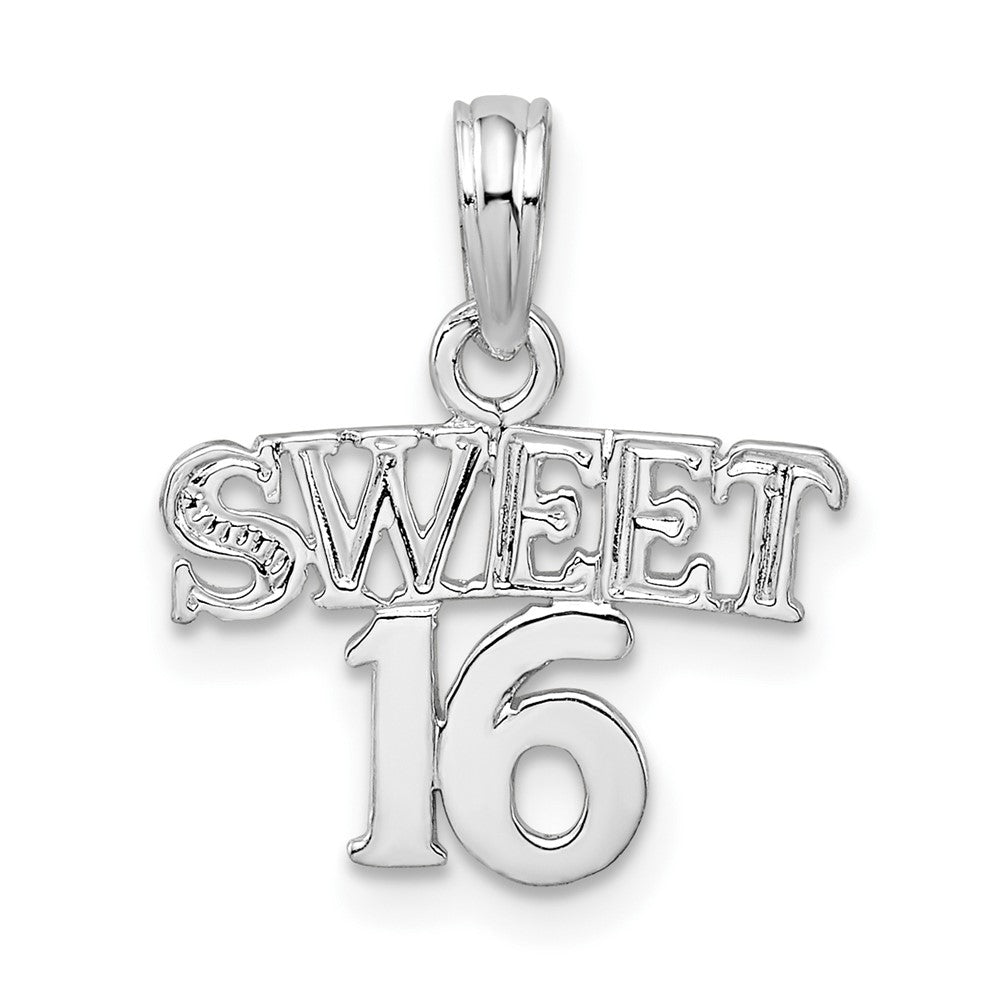 Sterling Silver Polished SWEET 16 Pendant