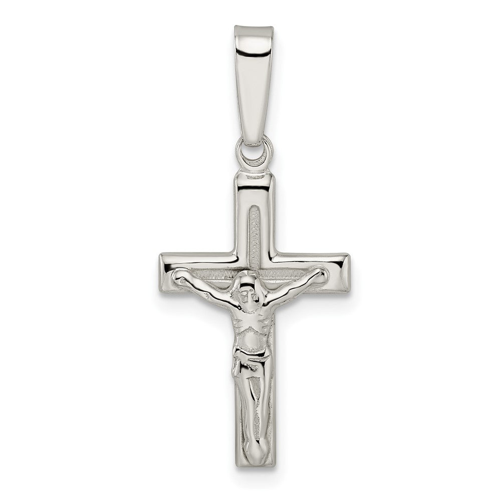 Sterling Silver Polished Crucifix Pendant
