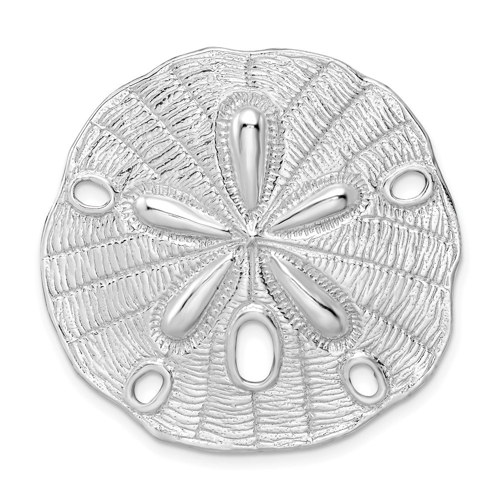 Sterling Silver Polished/Textured Large Sand Dollar Slide