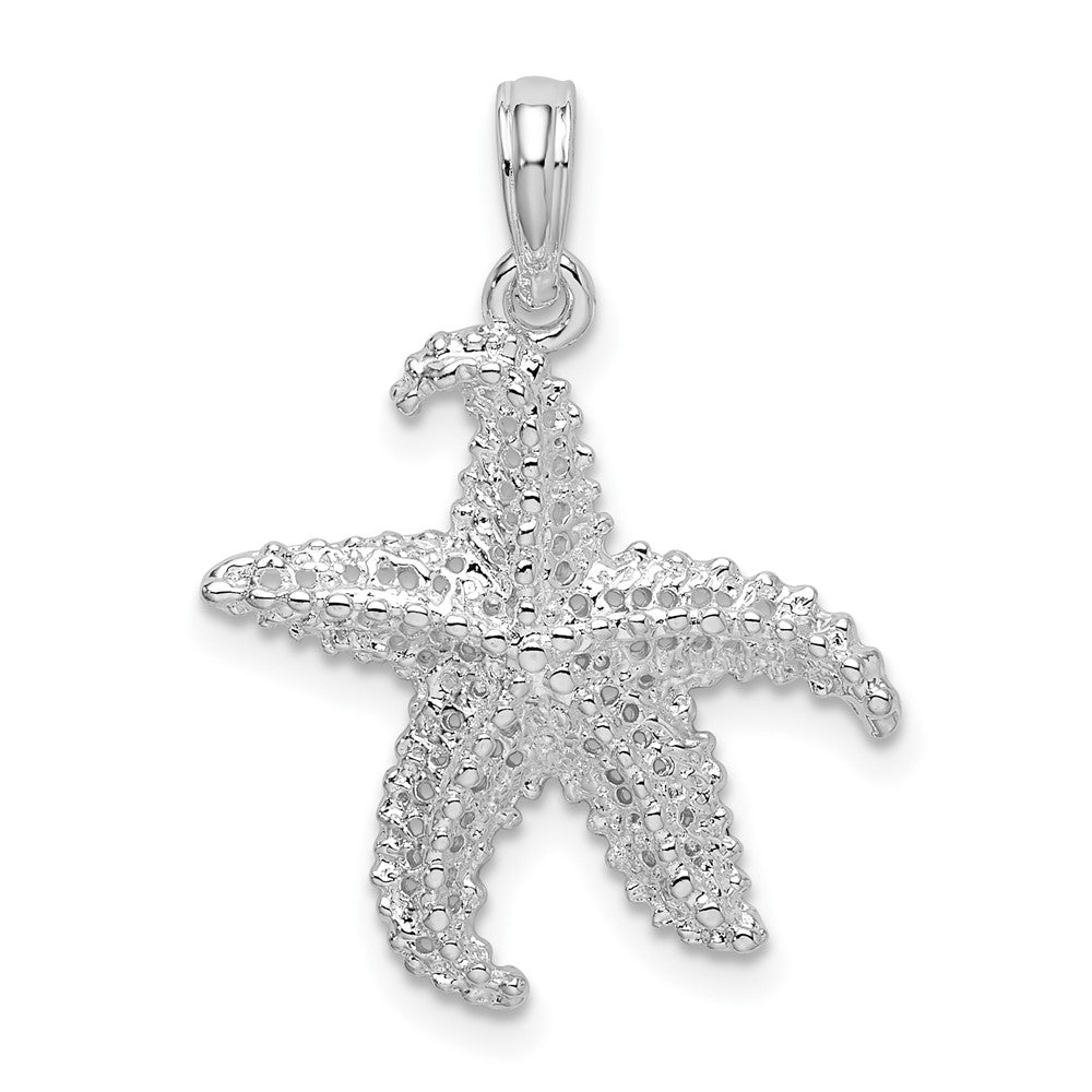 Sterling Silver Polished Pierced Starfish Pendant