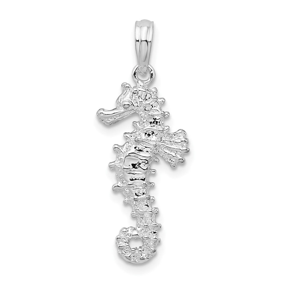 Sterling Silver Polished 3D Seahorse Pendant