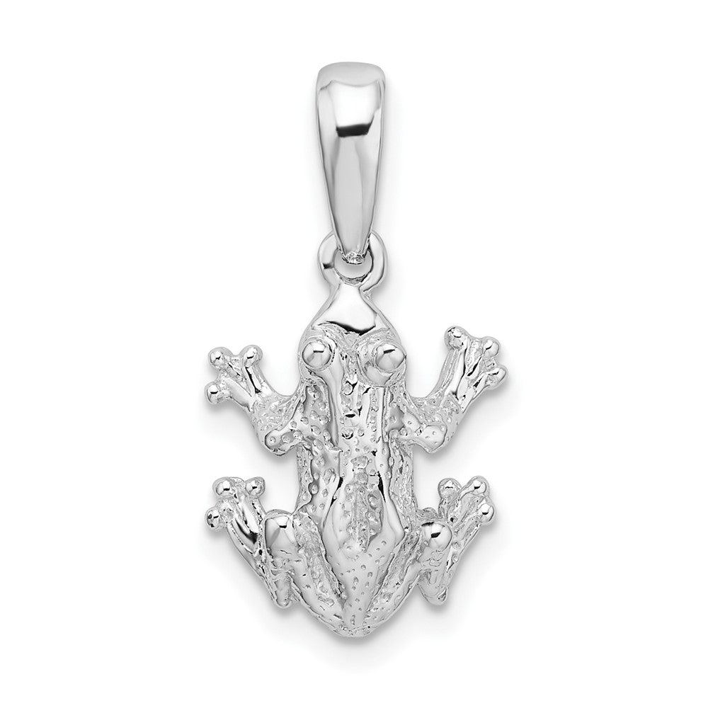 Sterling Silver Polished Frog Pendant