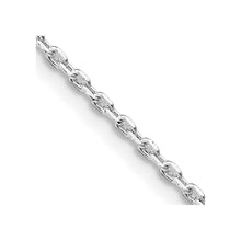 Load image into Gallery viewer, Sterling Silver Rhodium-plated 1.5mm Beveled Oval Cable Chain
