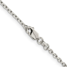 Load image into Gallery viewer, Sterling Silver 2mm Beveled Oval Cable Chain
