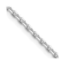 Load image into Gallery viewer, Sterling Silver Rhodium-plated 2mm Beveled Oval Cable Chain
