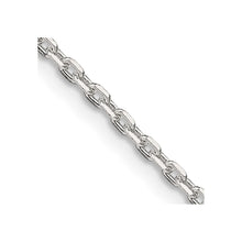 Load image into Gallery viewer, Sterling Silver 2mm Beveled Oval Cable Chain
