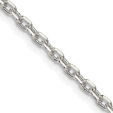 Load image into Gallery viewer, Sterling Silver 2.75mm Beveled Oval Cable Chain w/4in ext.
