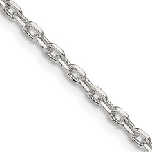 Load image into Gallery viewer, Sterling Silver 2.75mm Beveled Oval Cable Chain
