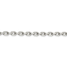 Load image into Gallery viewer, Sterling Silver 4.9mm Beveled Oval Cable Chain
