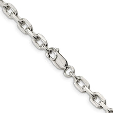 Load image into Gallery viewer, Sterling Silver 5.4mm Beveled Oval Cable Chain

