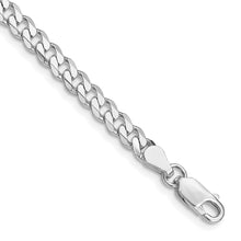 Load image into Gallery viewer, Sterling Silver Rhodium-plated 4.5mm Curb Chain
