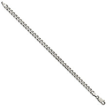 Load image into Gallery viewer, Sterling Silver Antiqued 6mm Curb Chain

