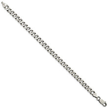 Load image into Gallery viewer, Sterling Silver Antiqued 7mm Curb Chain
