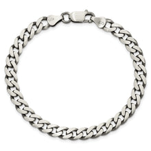 Load image into Gallery viewer, Sterling Silver Antiqued 7mm Curb Chain

