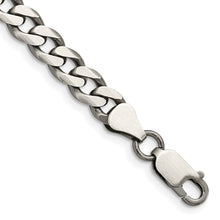 Load image into Gallery viewer, Sterling Silver Antiqued 7mm Curb Chain
