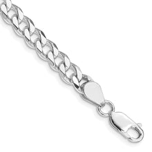 Load image into Gallery viewer, Sterling Silver Rhodium-plated 7mm Curb Chain
