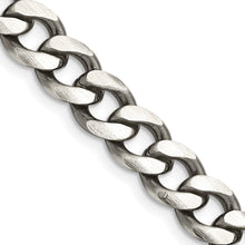 Load image into Gallery viewer, Sterling Silver Antiqued 7.5mm Curb Chain
