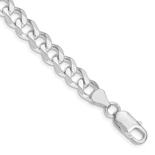 Load image into Gallery viewer, Sterling Silver Rhodium-plated 7.5mm Curb Chain
