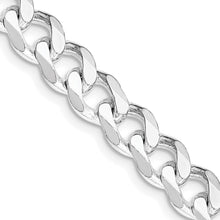 Load image into Gallery viewer, Sterling Silver Rhodium-plated 7.5mm Curb Chain
