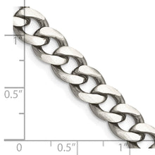 Load image into Gallery viewer, Sterling Silver Antiqued 8mm Curb Chain
