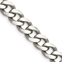 Load image into Gallery viewer, Sterling Silver Antiqued 8mm Curb Chain
