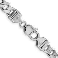 Load image into Gallery viewer, Sterling Silver Rhodium-plated 8mm Curb Chain
