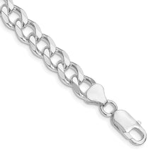 Load image into Gallery viewer, Sterling Silver Rhodium-plated 8mm Curb Chain
