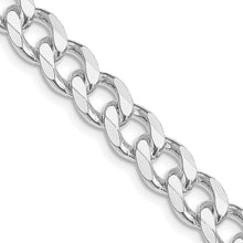 Load image into Gallery viewer, Sterling Silver Rhodium-plated 8mm Curb Chain
