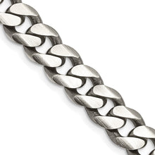 Load image into Gallery viewer, Sterling Silver Antiqued 9mm Curb Chain
