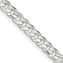 Load image into Gallery viewer, Sterling Silver 4.5mm Concave Beveled Curb Chain
