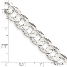 Load image into Gallery viewer, Sterling Silver 9.75mm Concave Beveled Curb Chain
