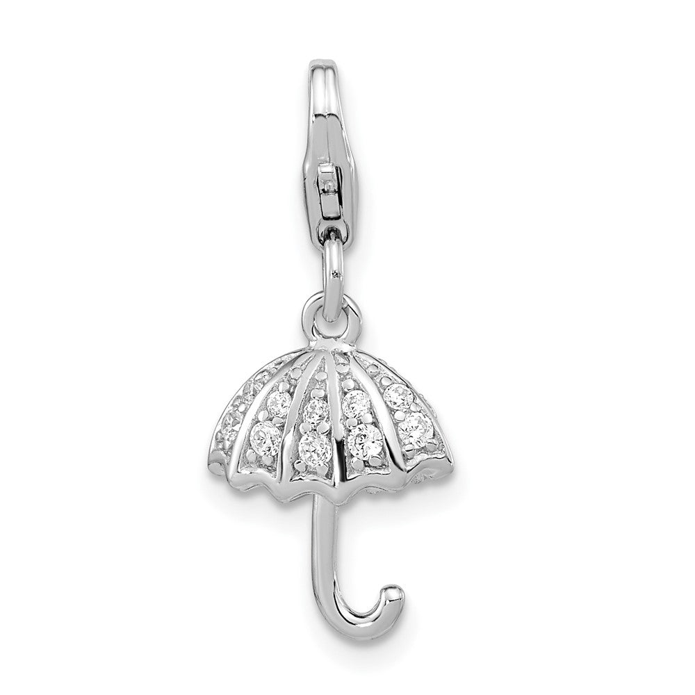 Sterling Silver Amore La Vita Rhodium-pl Crystal From Swarovski Charm