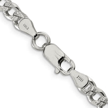 Load image into Gallery viewer, Sterling Silver 5.5mm Pave Curb Chain
