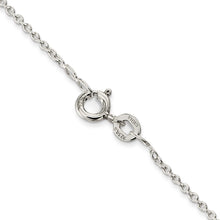 Load image into Gallery viewer, Sterling Silver Rhodium-plated 1mm Cable Chain w/2in ext.

