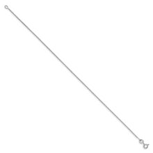 Load image into Gallery viewer, Sterling Silver Rhodium-plated 1mm Cable Chain Anklet
