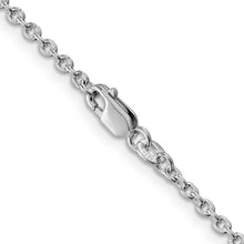 Load image into Gallery viewer, Sterling Silver Rhodium-plated 2.25mm Cable Chain
