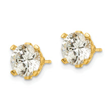 Load image into Gallery viewer, Sterling Silver Cheryl M Gold-plated Fancy CZ Stud Post Earrings
