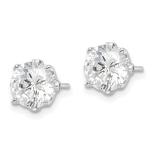 Load image into Gallery viewer, Sterling Silver Cheryl M Rhodium-plated Fancy CZ Stud Post Earrings
