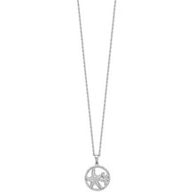 Load image into Gallery viewer, Sterling Silver Cheryl M Rhodium-plated CZ with 2in ext. Starfish Necklace
