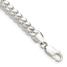 Load image into Gallery viewer, Sterling Silver 6.4mm Polished Domed Curb Chain
