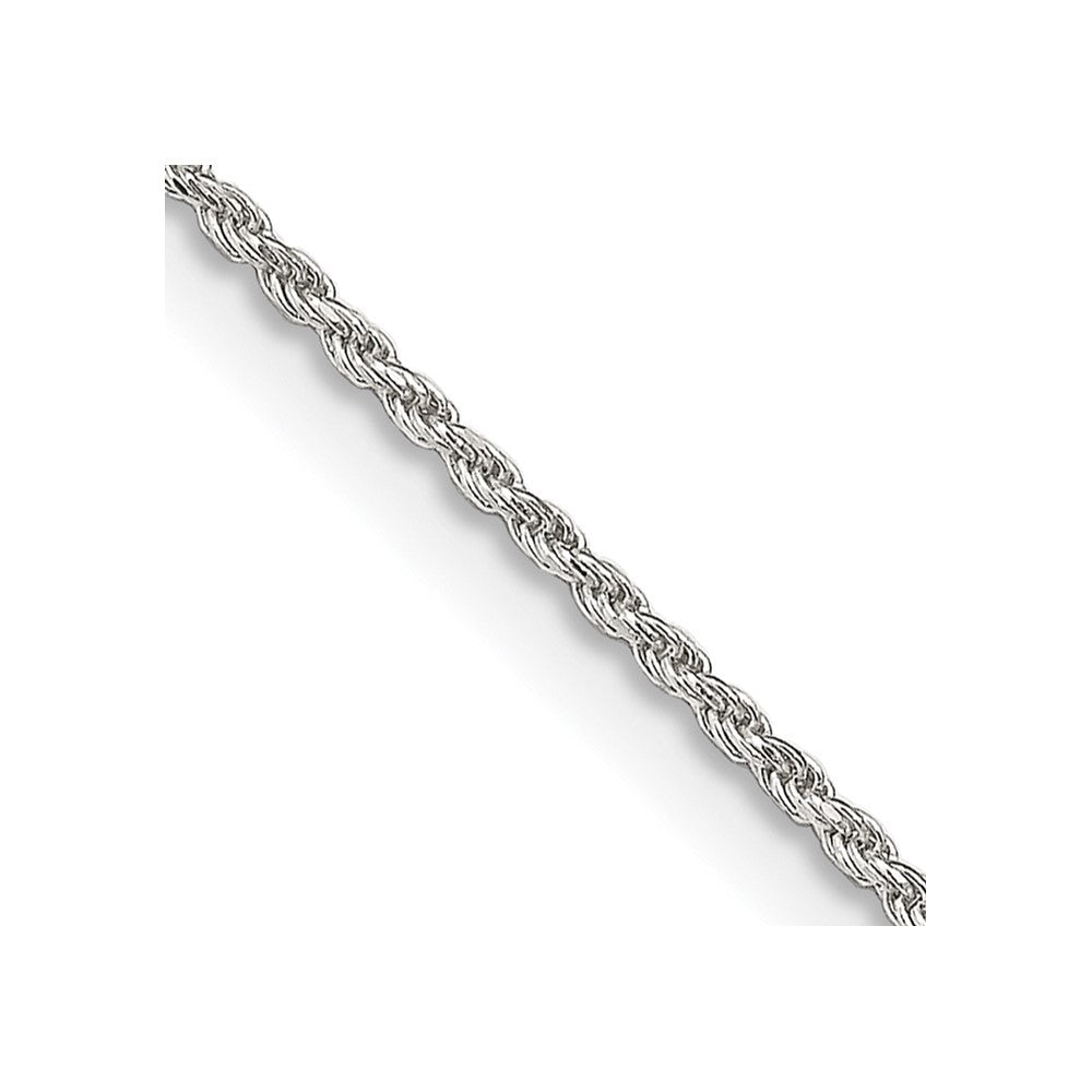 Sterling Silver 1.1mm Diamond-cut Rope Chain w/2in ext.