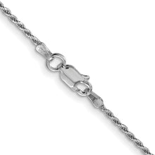 Load image into Gallery viewer, Sterling Silver Rhodium-plated 1.5mm Diamond-cut Rope Chain
