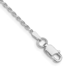 Load image into Gallery viewer, Sterling Silver Rhodium-plated 1.5mm Diamond-cut Rope Chain
