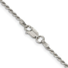 Load image into Gallery viewer, Sterling Silver 1.7mm Diamond-cut Rope Chain w/4in ext.
