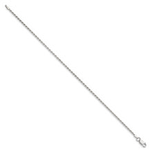 Load image into Gallery viewer, Sterling Silver 1.7mm Diamond-cut Rope Chain Anklet
